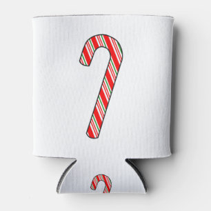 Candy Cane Christmas Drawing Can Cooler