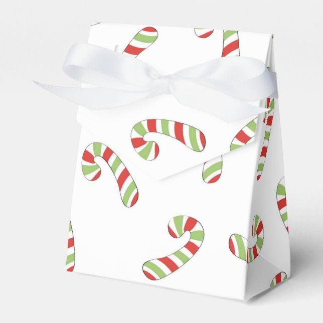 Candy Cane Christmas Favour Box (Front Side)