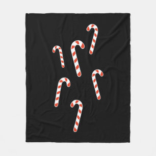 Candy Cane Christmas Fleece Blanket