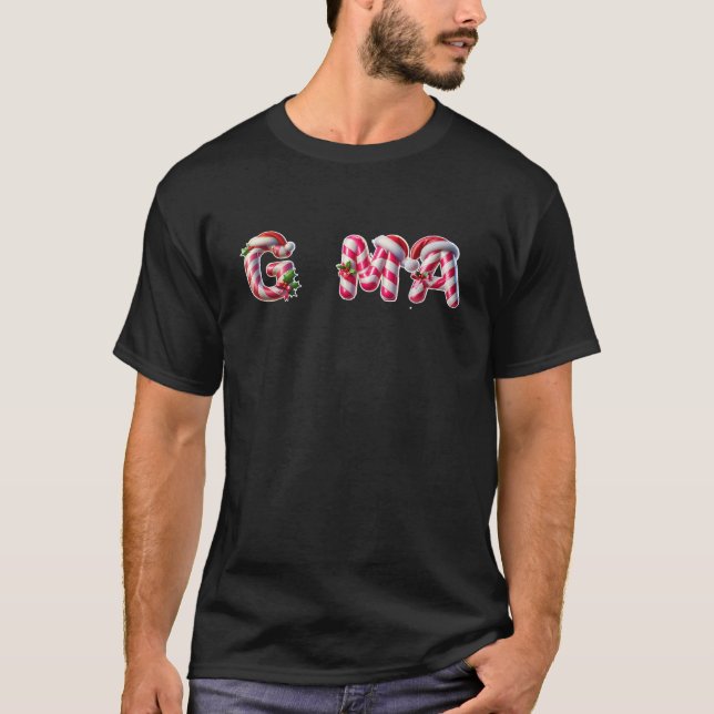 Candy Cane Christmas G Ma Xmas Party  T-Shirt (Front)