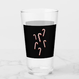 Candy Cane Christmas Glass
