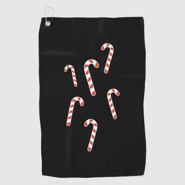 Candy Cane Christmas Golf Towel (Front)