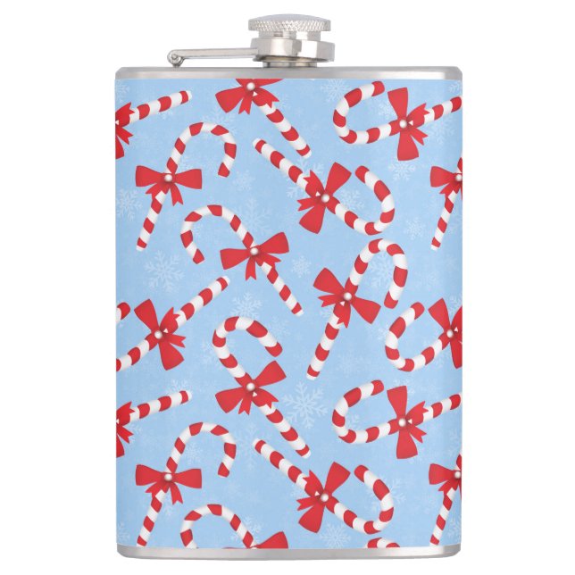 Candy Cane Christmas Hip Flask (Front)
