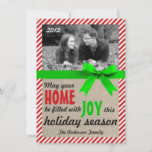 Candy Cane Christmas Holiday Card