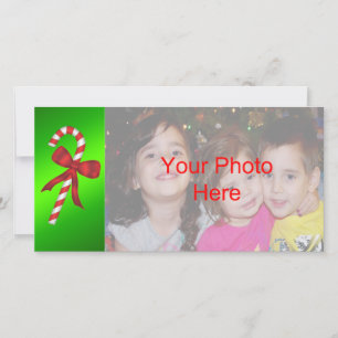 Candy Cane Christmas Holiday Photo Card Template