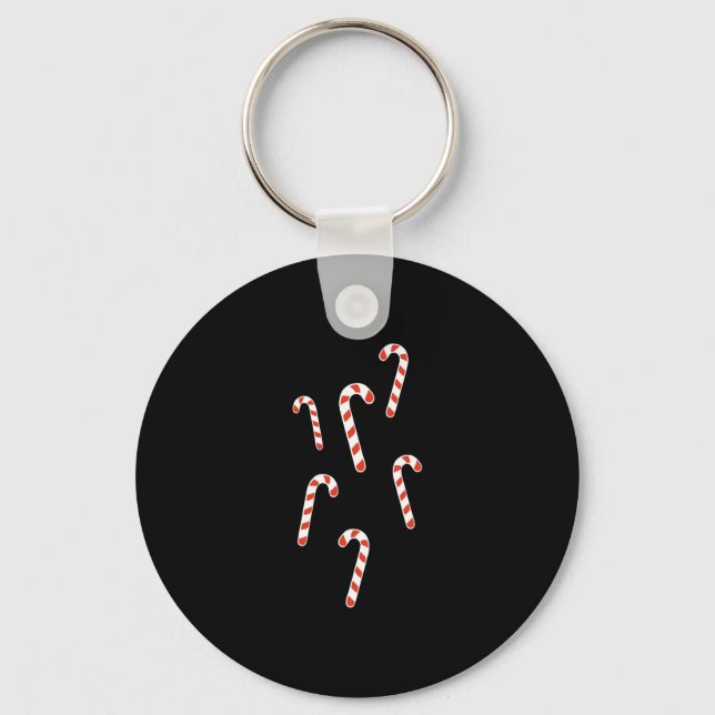Candy Cane Christmas Key Ring (Front)