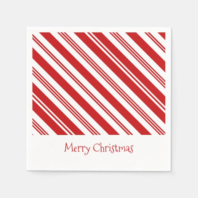 Candy Cane Christmas Napkin (Front)