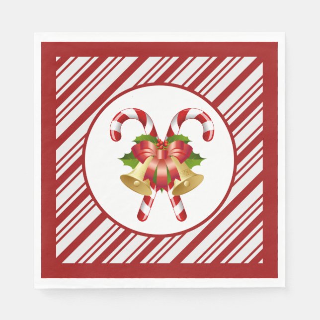Candy Cane Christmas  Napkin (Front)