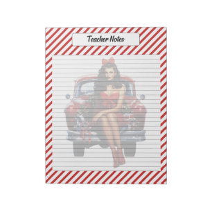 Candy Cane Christmas Notepad