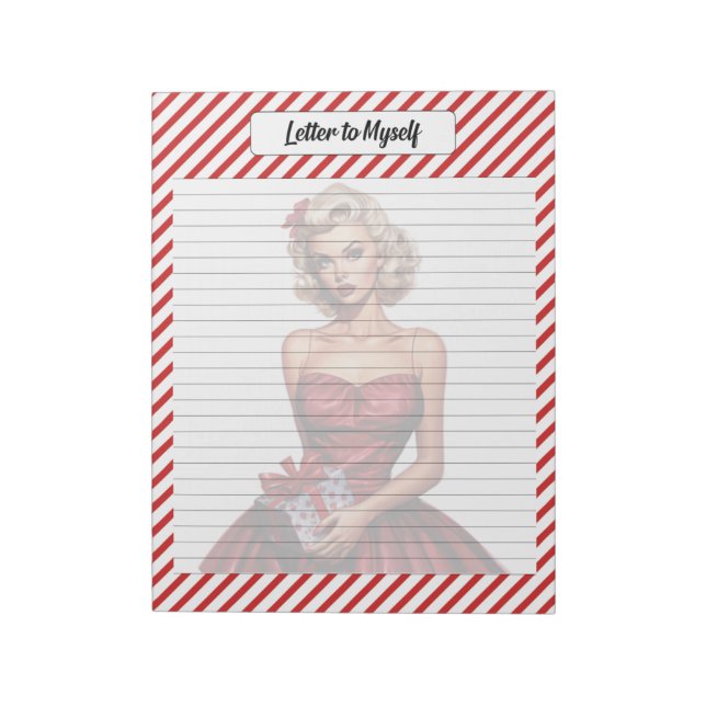 Candy Cane Christmas Notepad (Rotated)