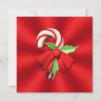 Candy Cane Christmas Party Invitation
