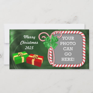Candy Cane Christmas Photo Card Design