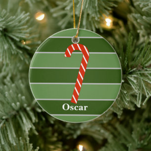 Candy Cane Christmas Special Ceramic Tree Decoration