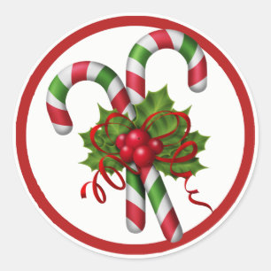 Candy Cane Christmas Sticker