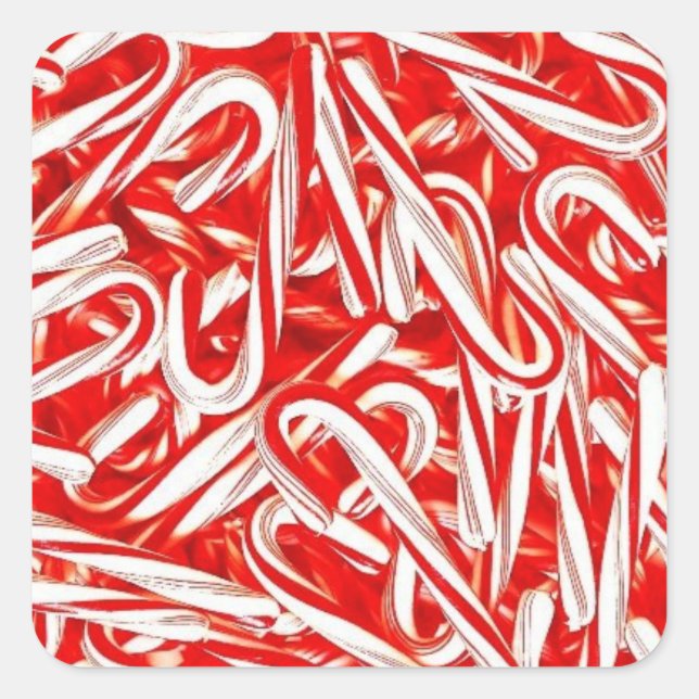 Candy Cane Christmas Stickers (Front)
