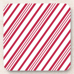 Candy Cane Christmas stripe Coaster