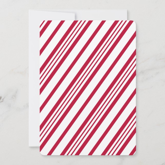 Candy Cane Christmas stripe Invitation (Front)