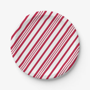 Candy Cane Christmas stripe Paper Plate