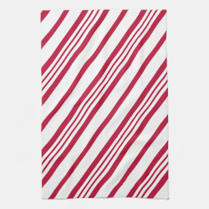 Candy Cane Christmas stripe Tea Towel