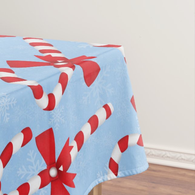 Candy Cane Christmas Tablecloth (In Situ)