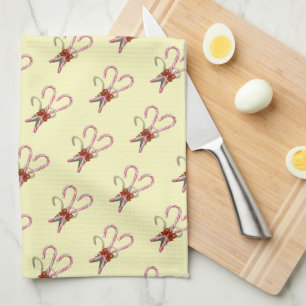 Candy Cane Christmas Tea Towel