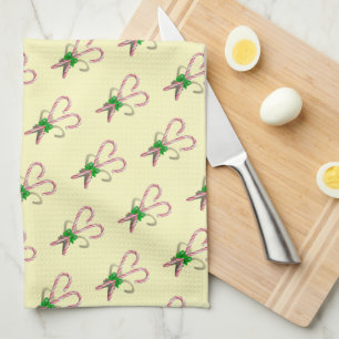 Candy Cane Christmas Tea Towel