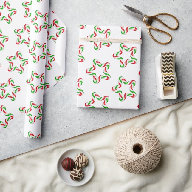 "Candy Cane" Christmas Theme Wrapping Paper (Crafts)