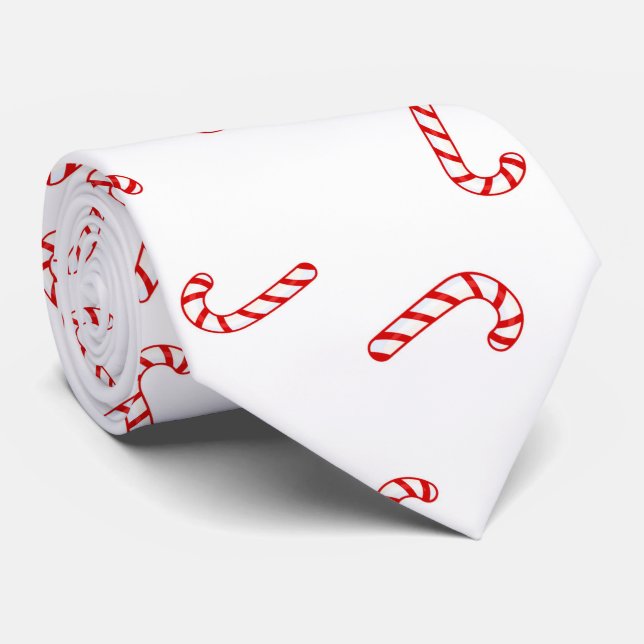 Candy Cane Christmas Tie (Rolled)