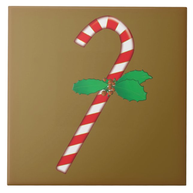 Candy Cane Christmas Tile (Front)