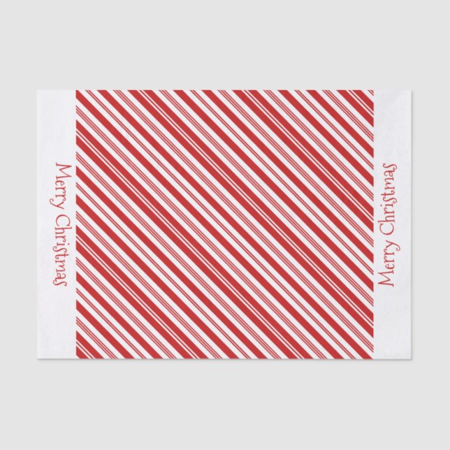 Candy Cane Christmas Tissue Paper (Front)