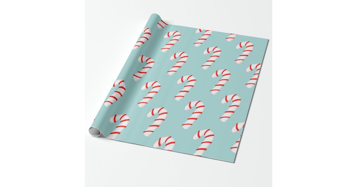 Candy cane Christmas wrapping paper. Wrapping Paper | Zazzle.co.uk