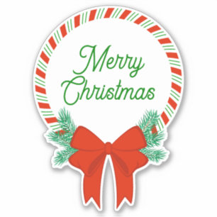 Candy Cane Christmas Wreath Personalized