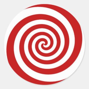 Candy Cane Classic Round Sticker