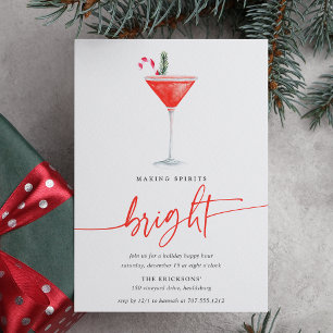 Candy Cane Cocktail   Holiday Party Invitation