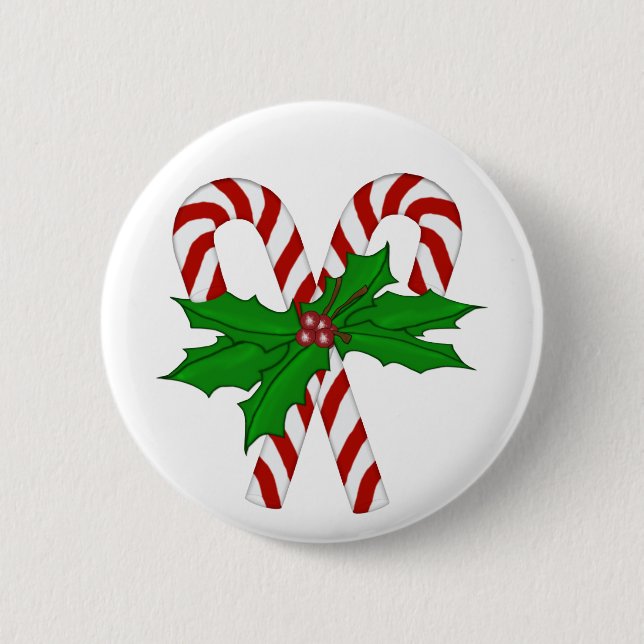 Candy Cane Collection 6 Cm Round Badge (Front)