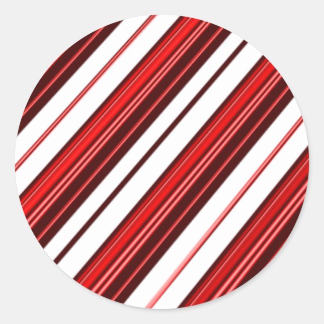 Candy Cane Colours Christmas Card Envelope Sticker (Front)