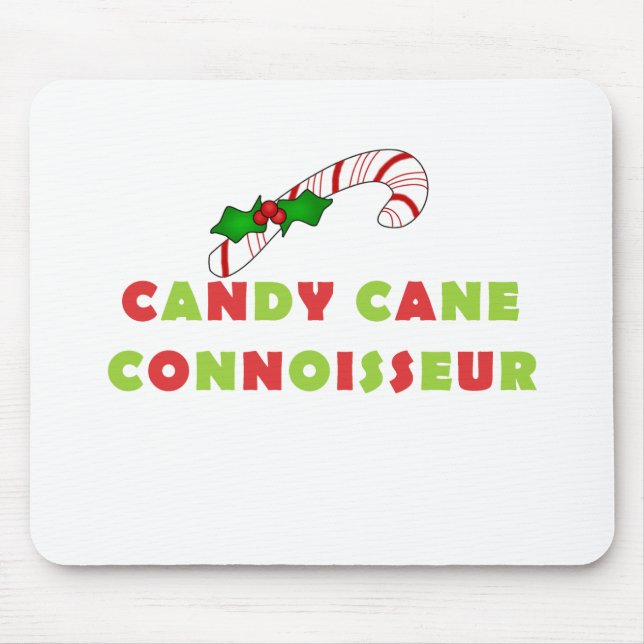 Candy Cane Connoissuer Tshirts and Gifts Mouse Mat (Front)