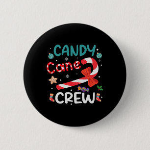 Candy Cane Crew Christmas Candy Cane Lover Xmas Pa 6 Cm Round Badge