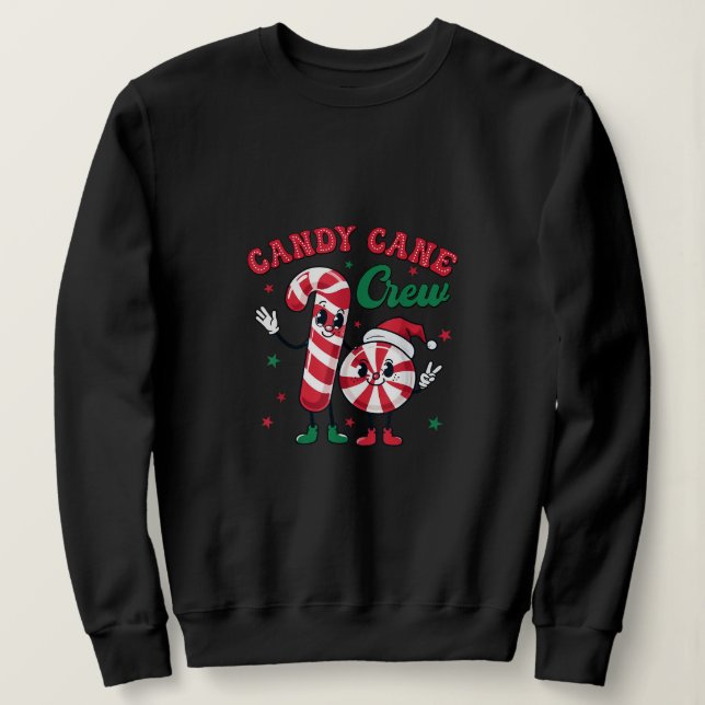 Candy Cane Crew Christmas Design Sweatshirt (Design Front)