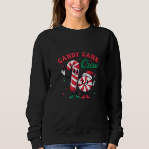 Candy Cane Crew Christmas Design Sweatshirt