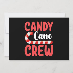 Candy Cane Crew Christmas Family Holiday Pyjamas Invitation