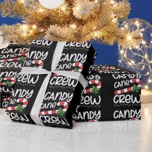 Candy Cane Crew Christmas Family Xmas Holiday  Wrapping Paper