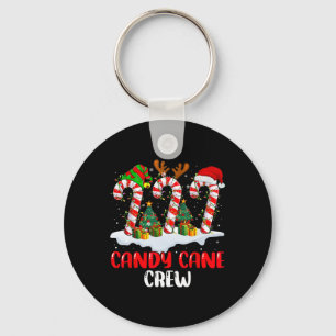 Candy Cane Crew Christmas Funny Family Matching Pa Key Ring