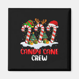 Candy Cane Crew Christmas Funny Family Matching Pa Magnet