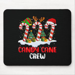 Candy Cane Crew Christmas Funny Family Matching Pa Mouse Mat