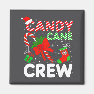 Candy Cane Crew Christmas Funny Xmas Matching Fami Magnet