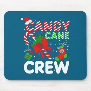 Candy Cane Crew Christmas Funny Xmas Matching Fami Mouse Mat