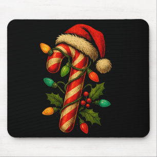 Candy Cane Crew Christmas Lights Family Matching X Mouse Mat