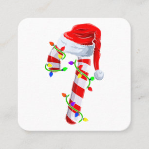 Candy Cane Crew Christmas Lights Family Matching X Square Business Card