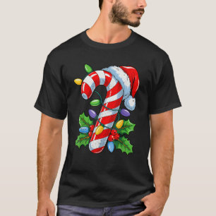 Candy Cane Crew Christmas Lights Family Matching X T-Shirt